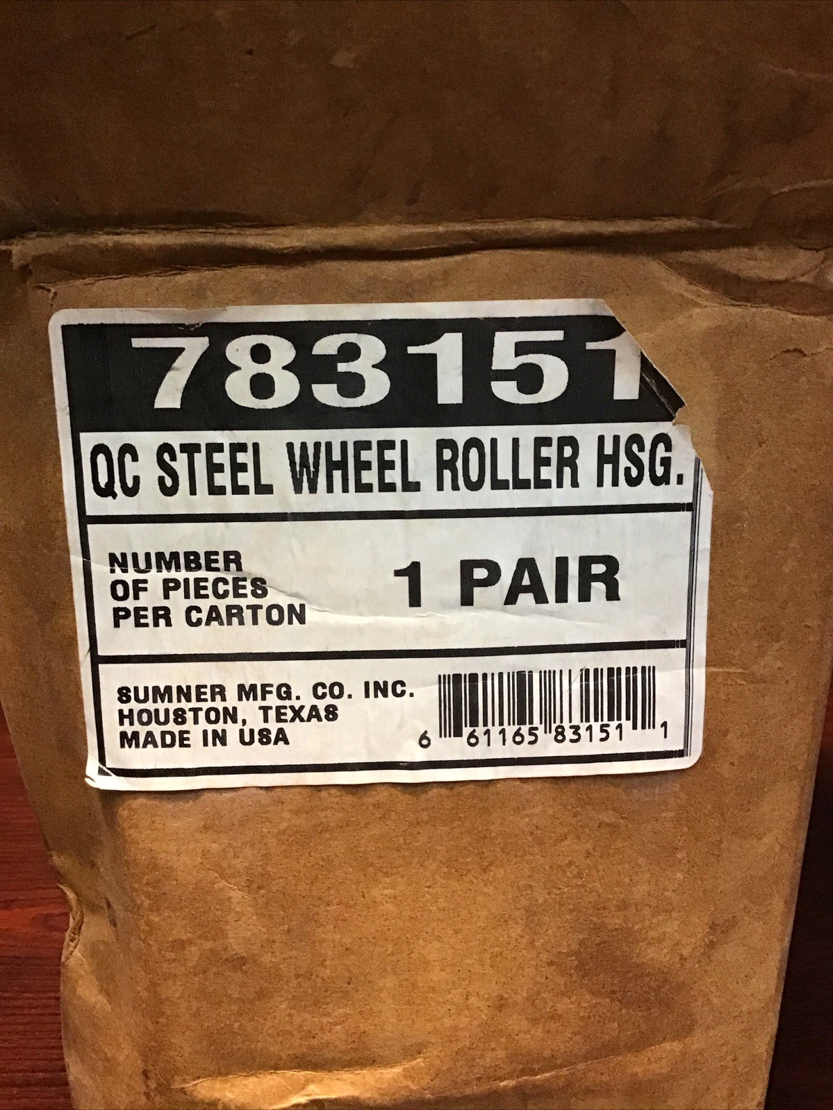 QU Steel Wheel Roller HSG. , 1 Pair, 783151