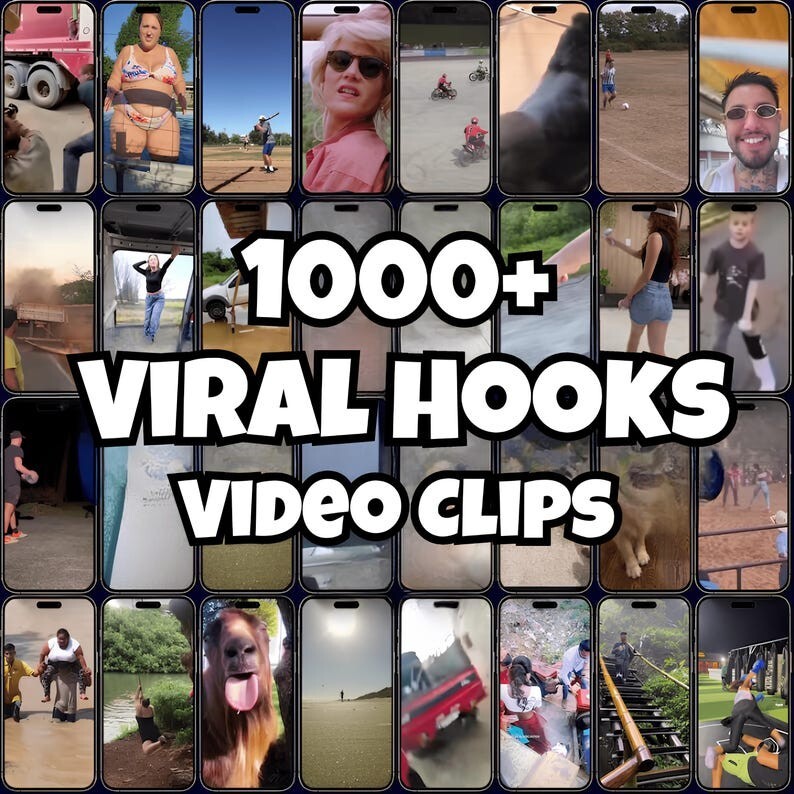 1000+ Ready To Use Viral Video Hooks With Reselling Rights.