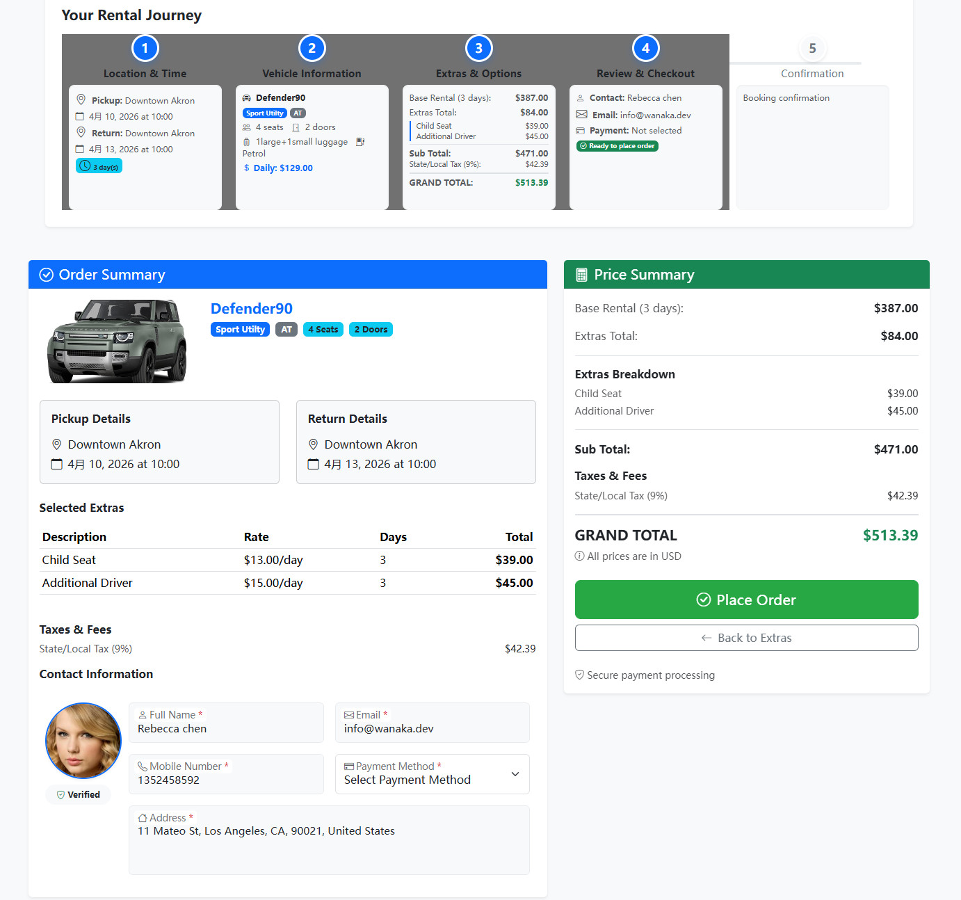 Car Rental Booking System