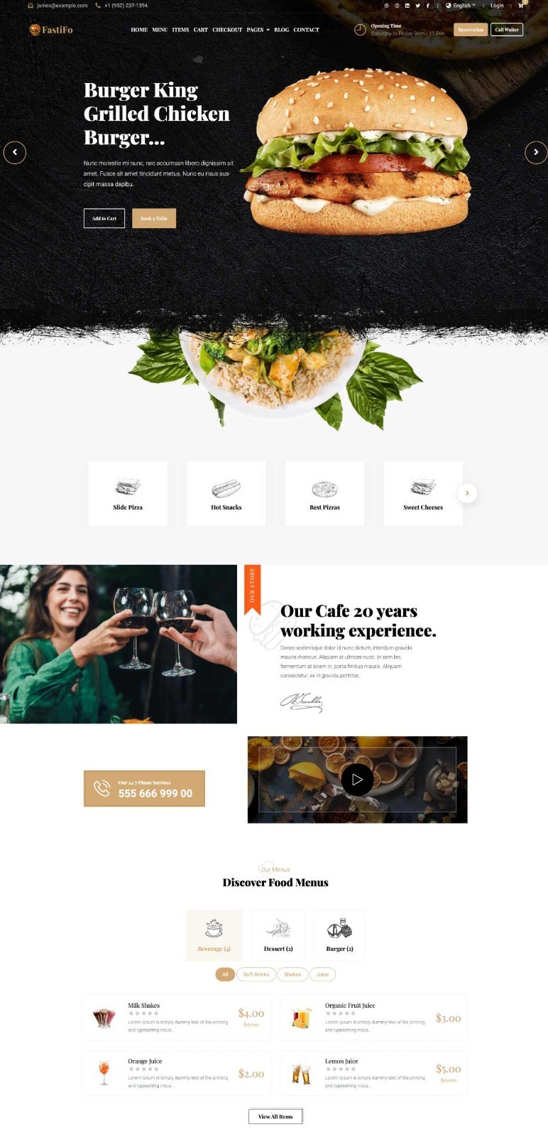 Restaurant Menu, Online Ordering, Website – Done-for-You, Mobile-First | 1 Year