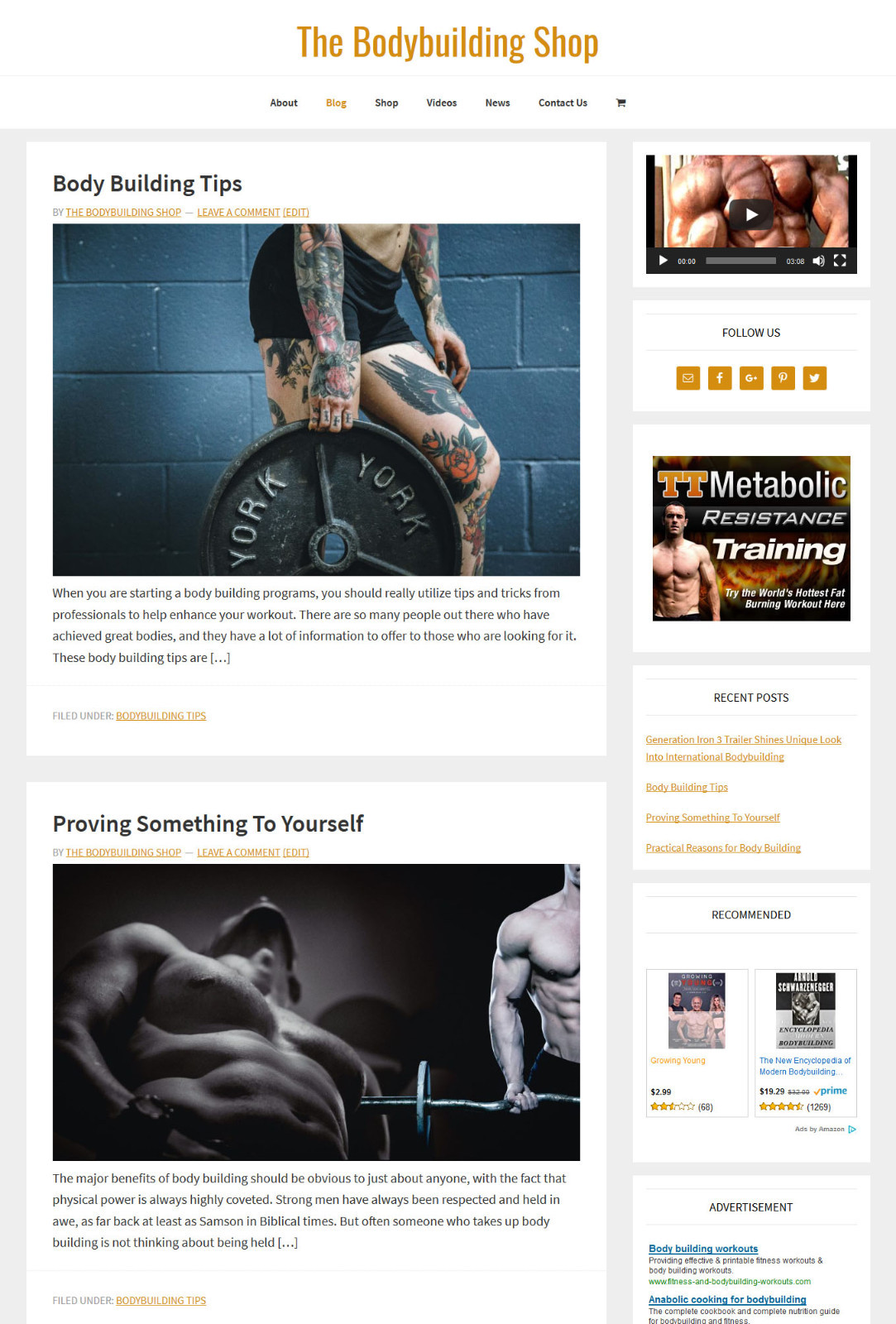 [NEW DESIGN] * BODYBUILDING * store blog website business for sale AUTO CONTENT