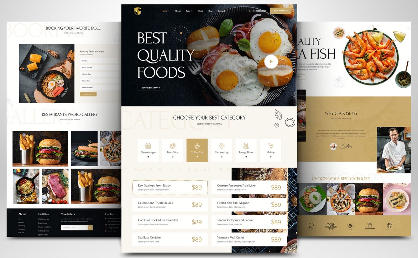 CUSTOM PROFESSIONAL WEBSITE FOR RESTAURANTS CAFé FOOD & DRINK BUSINESS WORDPRESS