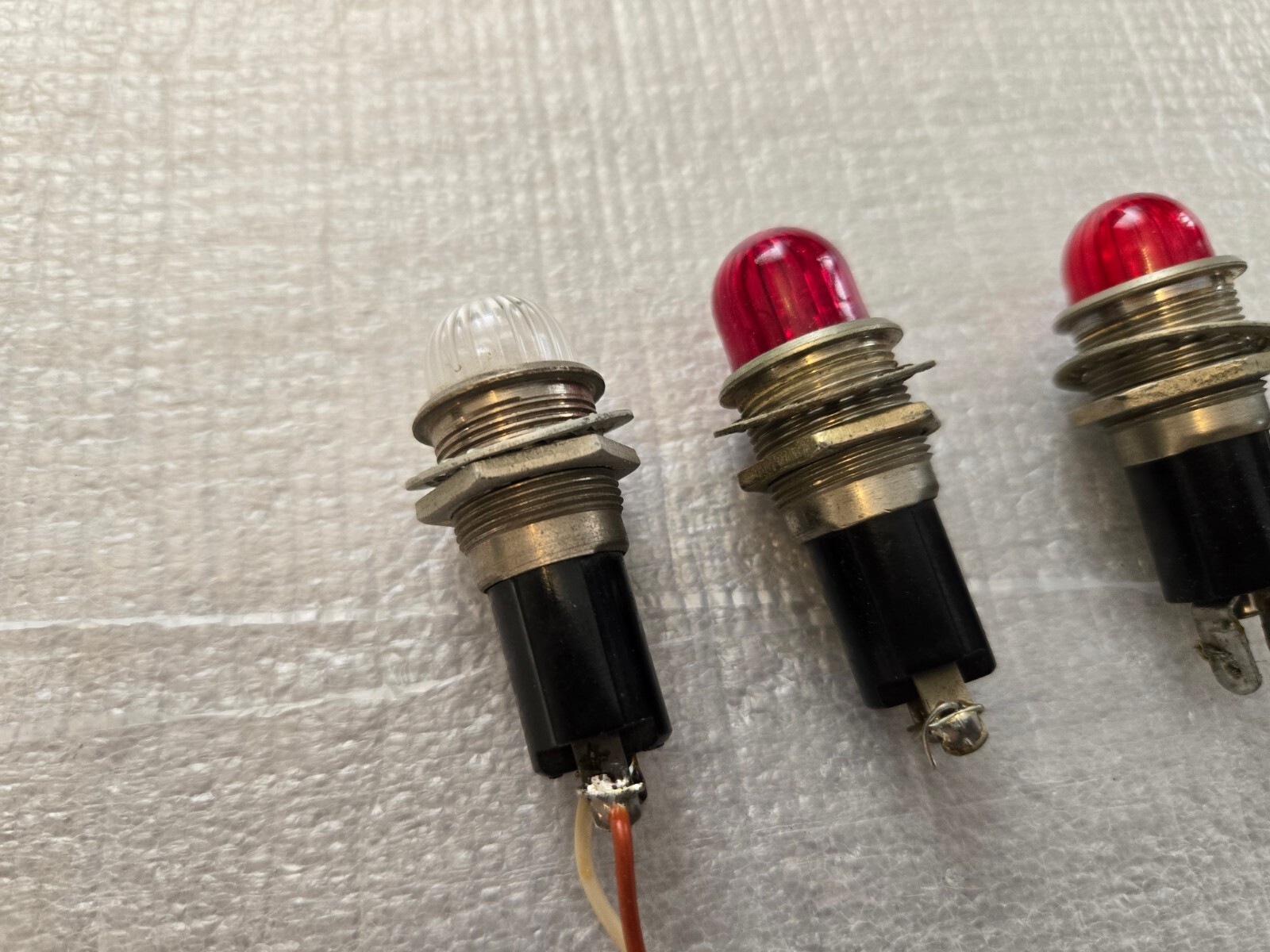 Lot 5x Dialco 75w-125v Vintage Machine Operation Light Red and White
