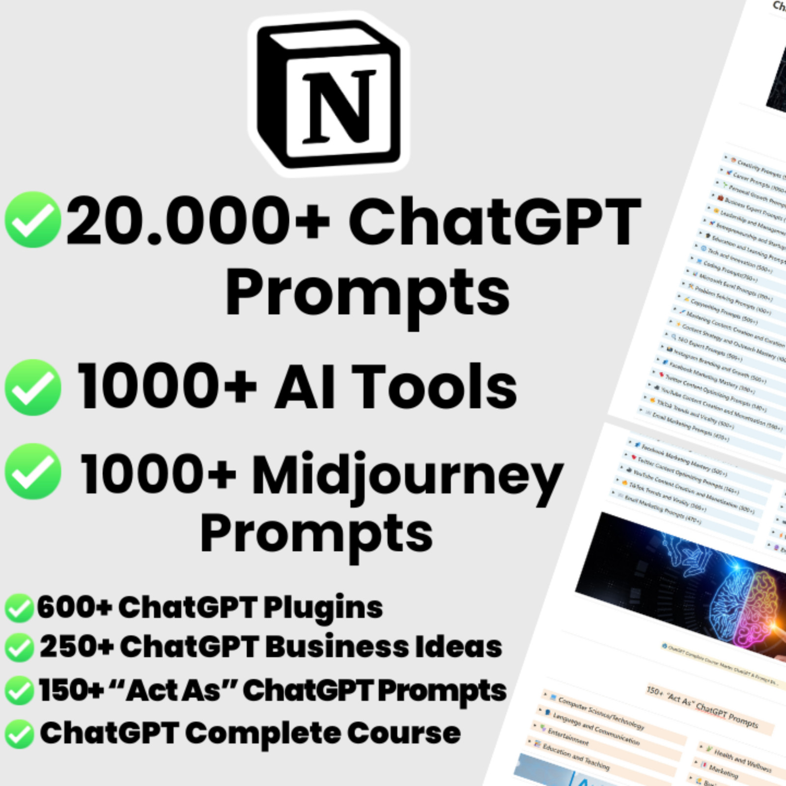 Ultimate ChatGPT Mastery Pack: 20,000+ Prompts for Every Need! Midjourney