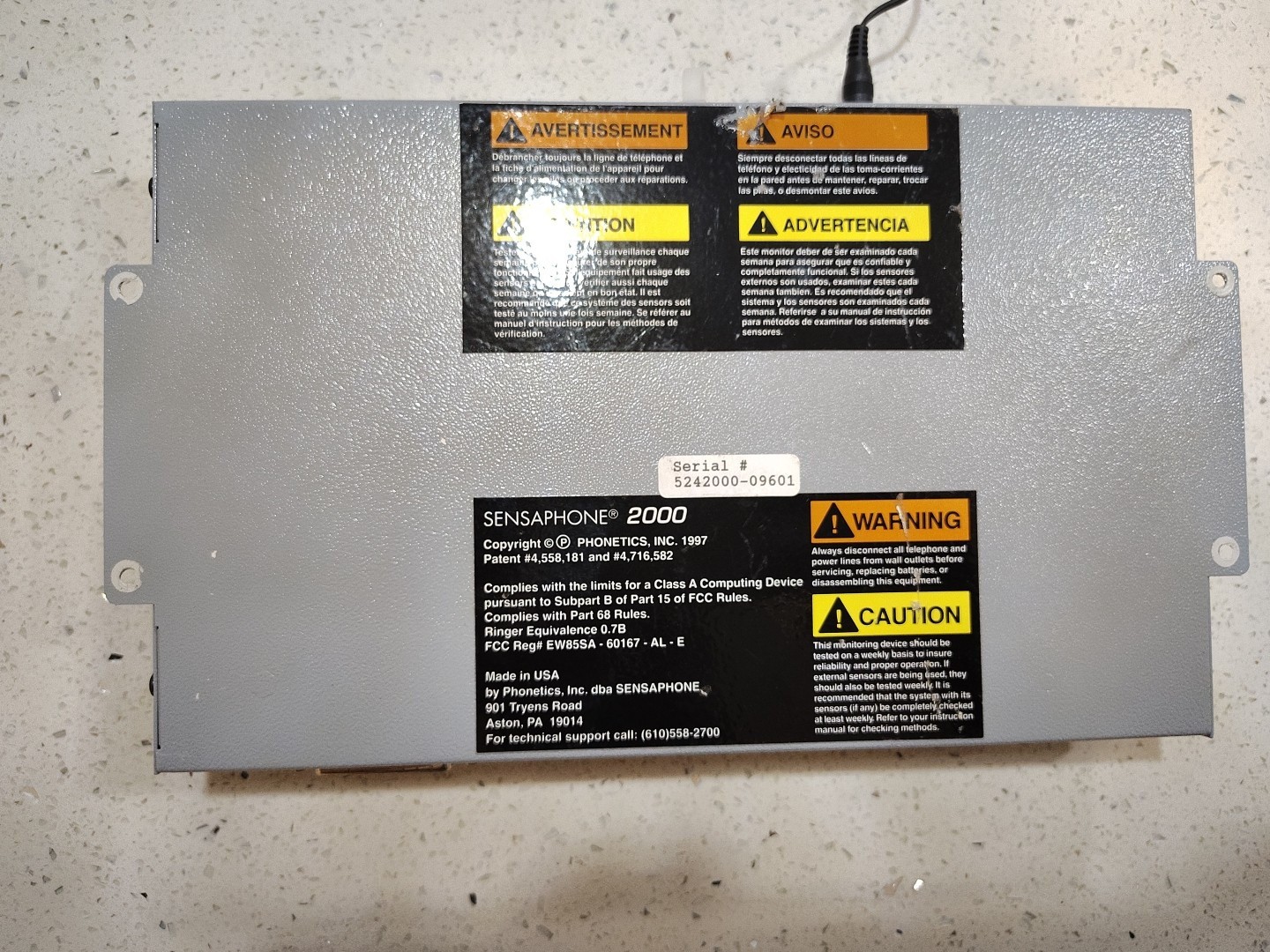 Sensaphone 2000 Autodialer Telemetry Remote Monitoring System