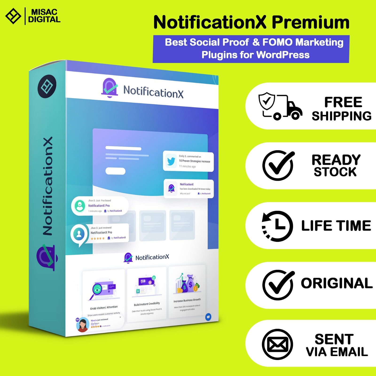 NotoficationX Pro / Best Social Proof & FOMO Marketing Plugins for WordPress