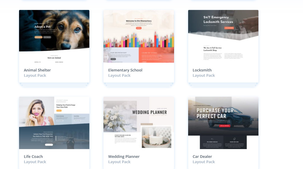 Huge Collection WordPress Divi Templates Themes Layouts Builder Elegant Extra
