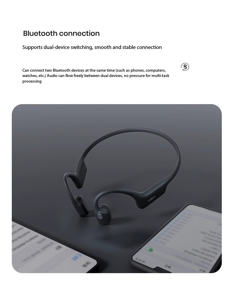 Shokz OpenRun Air S803 Bone Conduction Wireless Bluetooth Sports Earphones