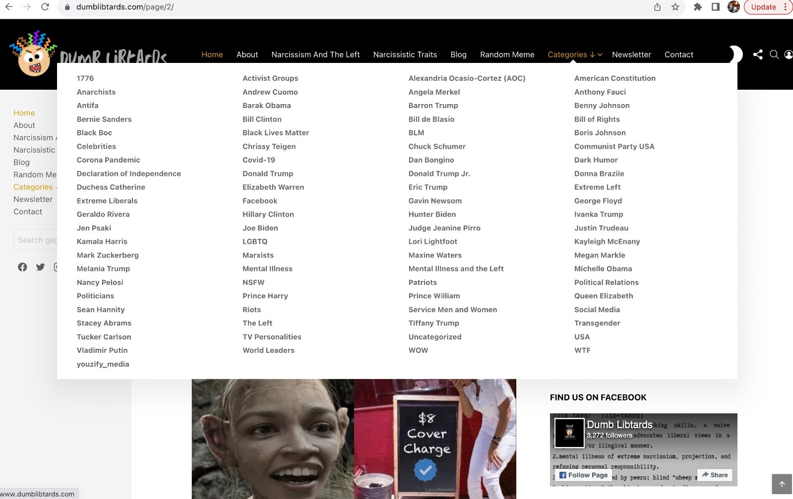 Political Sattire/Meme/News Website + Ecomm Store For Sale