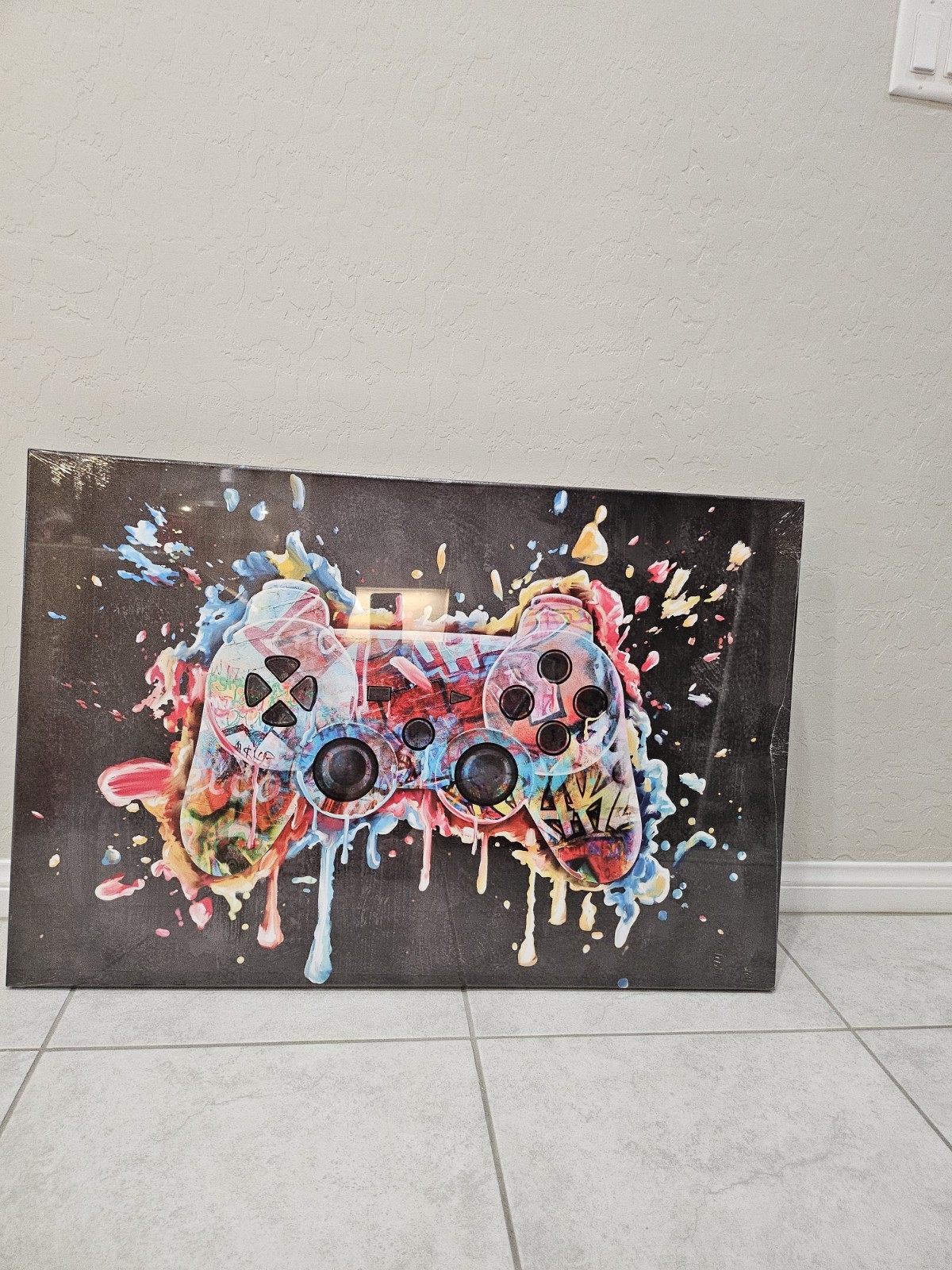Gamer Wall Decor Painting FRAMED Canvas Print
