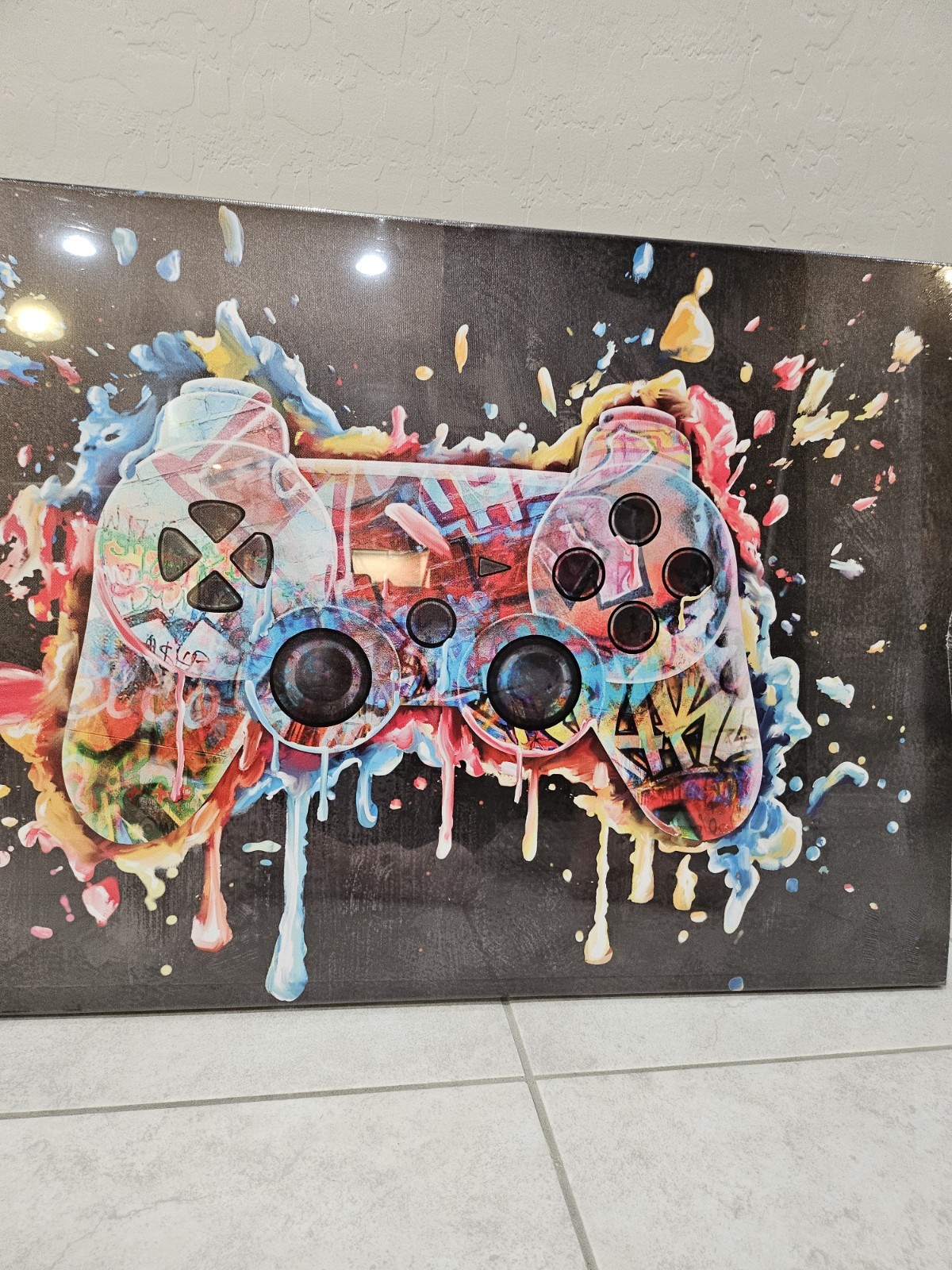 Gamer Wall Decor Painting FRAMED Canvas Print