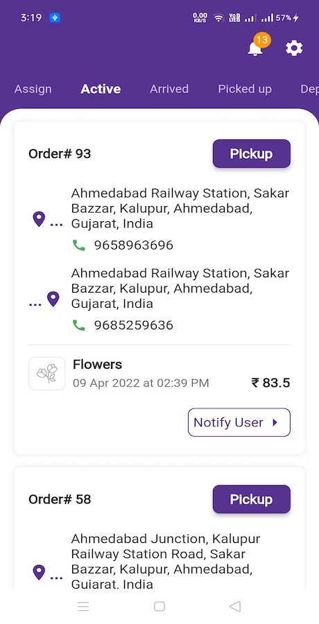 Drovia – On-Demand Delivery System Flutter App | Android + iOS | Admin Panel