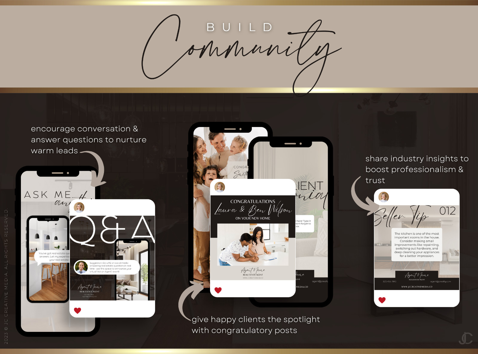 Luxury Real Estate Social Media Marketing Kit | 990+ Premium Canva Templates