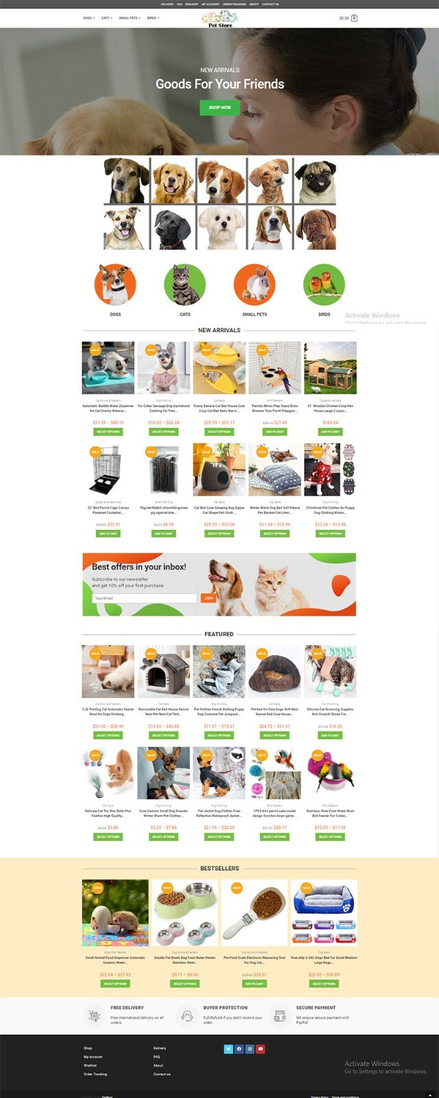 Money Making Pet Store Drop shipping Affiliate Website Free Hosting / Setup
