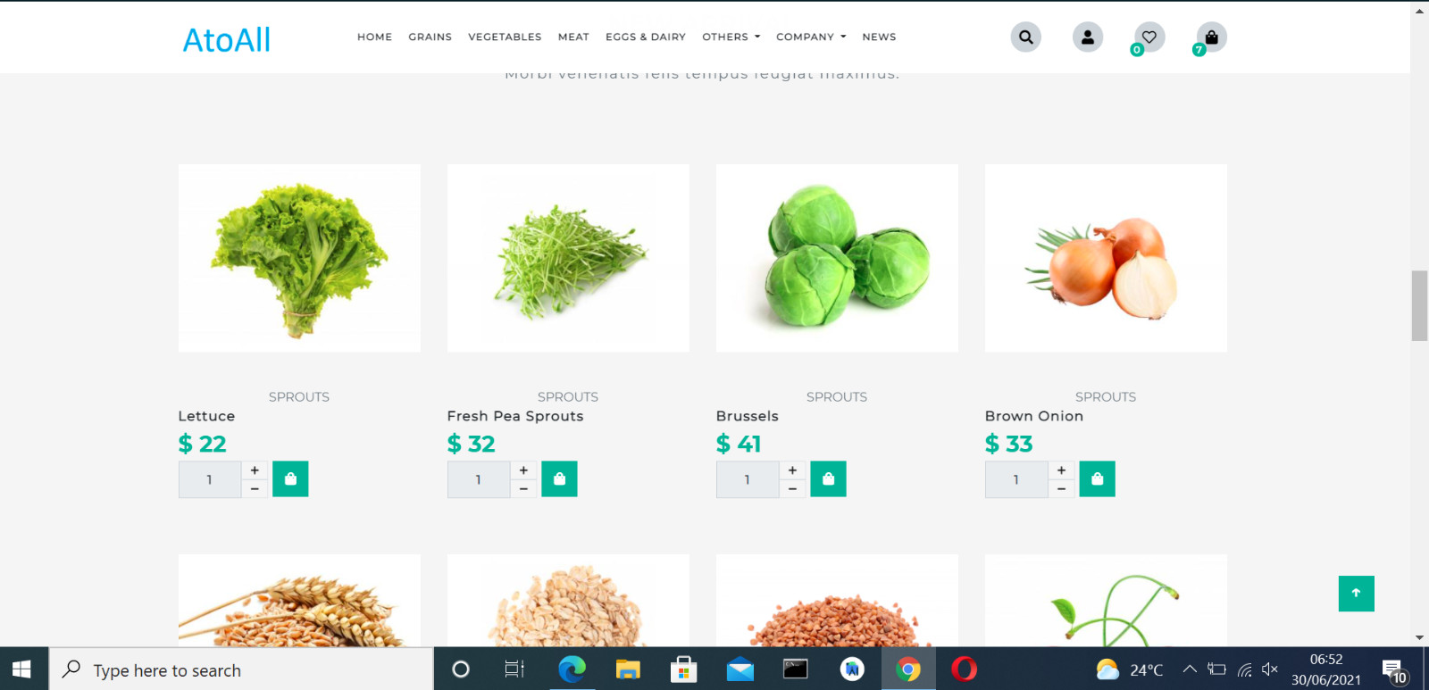 Grocery Store ios and android app with delivery app and website for shop