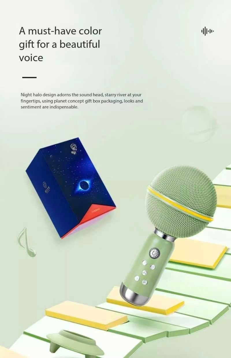 Elvis Audio Inspiration Little Planet Microphone Bluetooth Speaker Home Singing