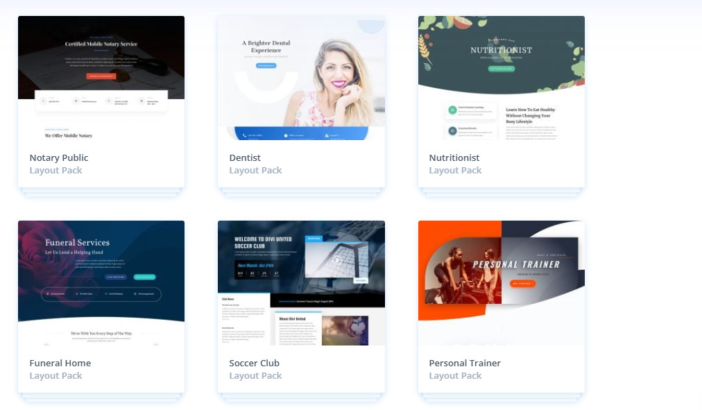 Huge Collection WordPress Divi Templates Themes Layouts Builder Elegant Extra