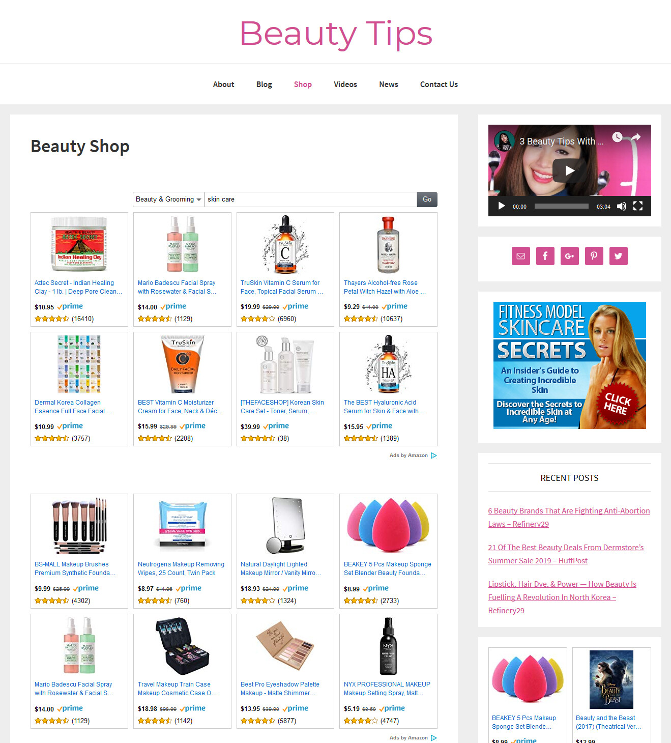 Stunning * BEAUTY TIPS * blog niche website business for sale AUTO UPDATING!