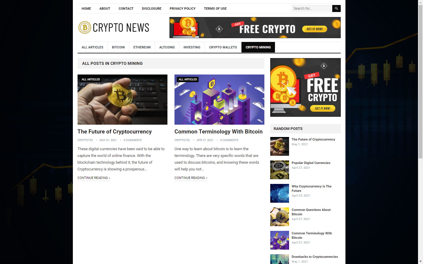 DFY CRYPTO NICHE BLOG WORDPRESS WEBSITE+FREE SETUP PRE-DESIGNED BANNERS AND ADS