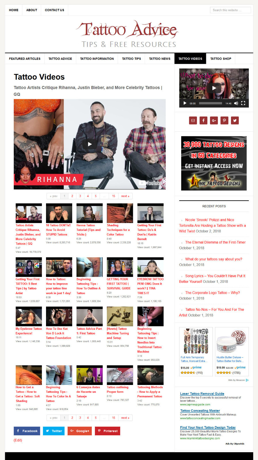 * TATTOO TIPS * niche website business for sale with AUTO UPDATING CONTENT!