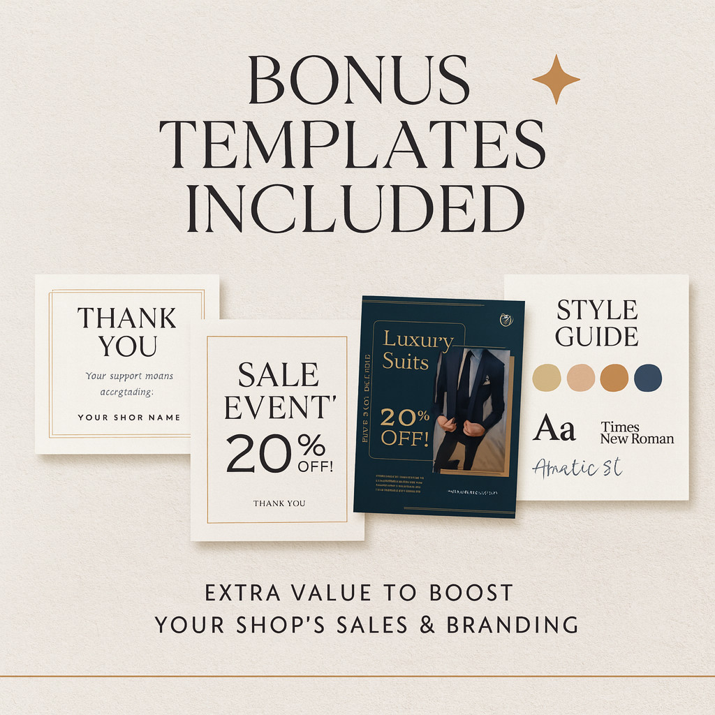 Etsy Seller Branding Kit – Logo, Banner & Product Template Pack