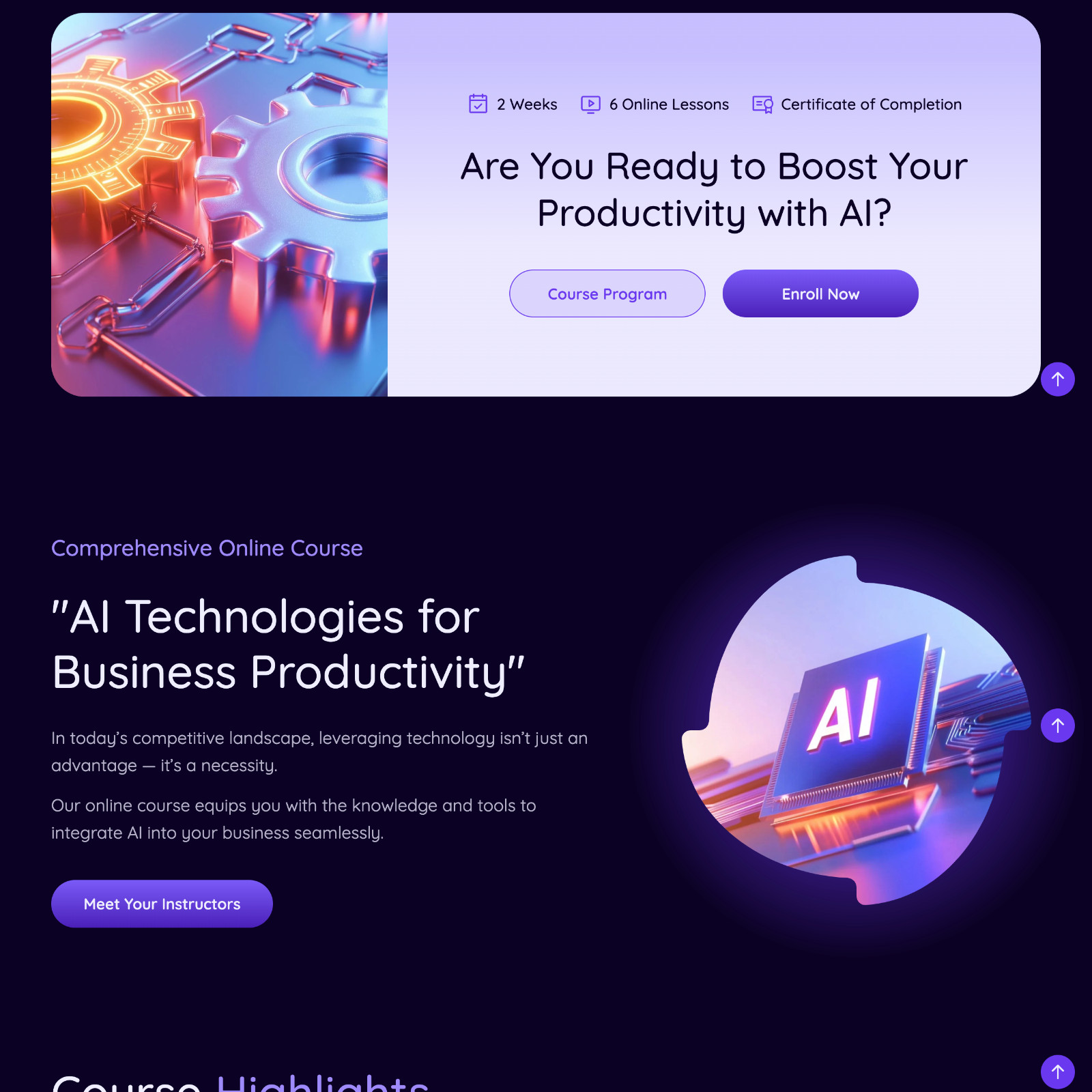 AI Course Website Design with Free VPS Web Hosting and Installation