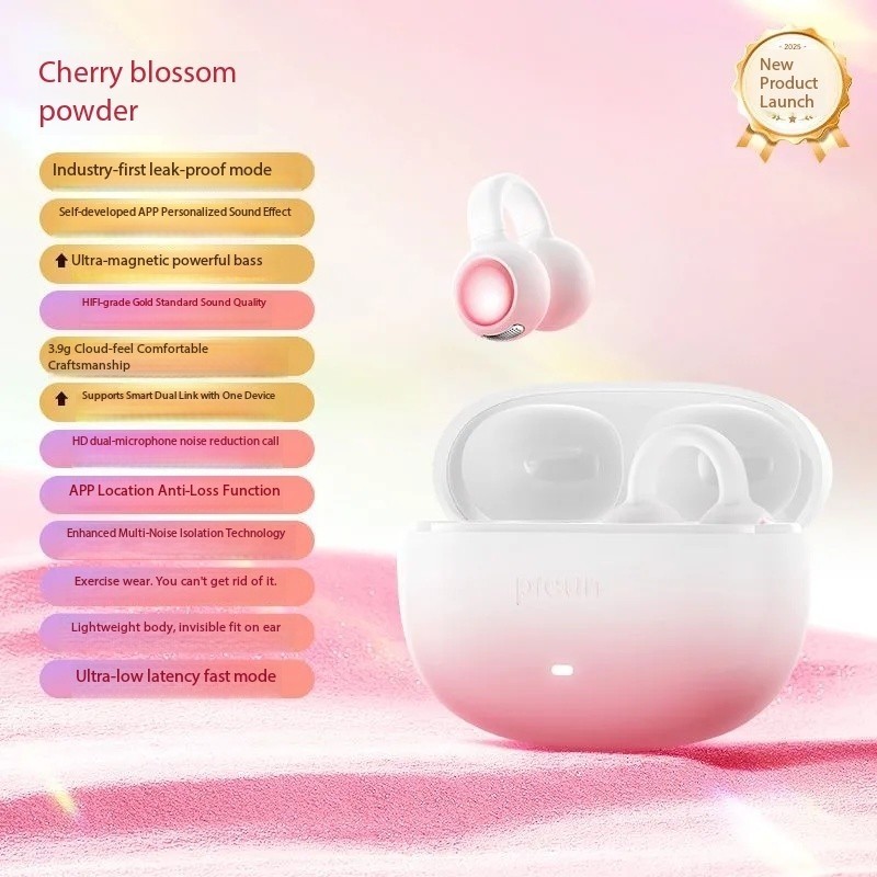 Pincun W5 Open-Air Acoustic True Wireless Bluetooth Clip-On Earphones Non-In-Ear