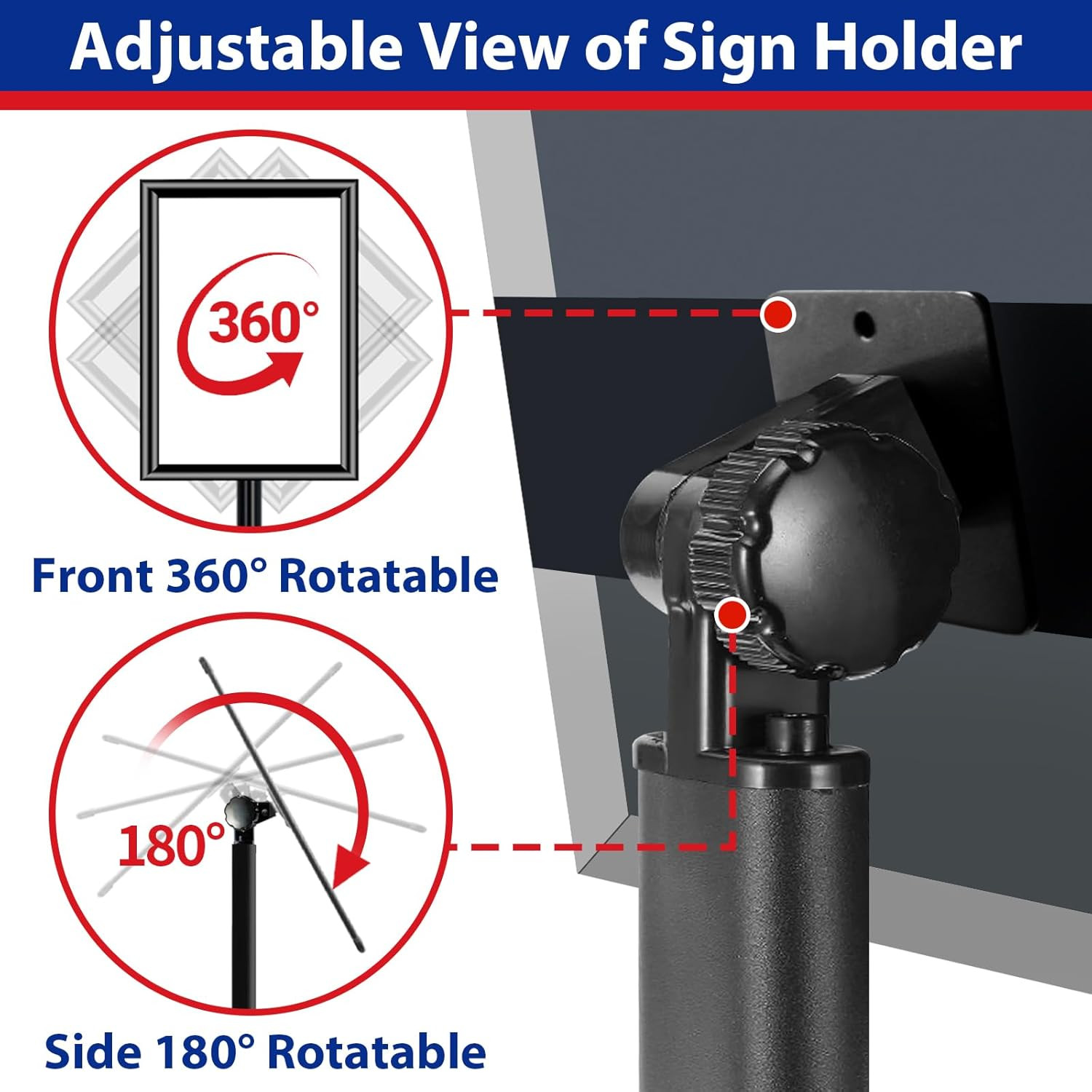 Business & Store Sign Holders 8.5X11Inch 3Pack Adjustable Floor Standing Sign Ho