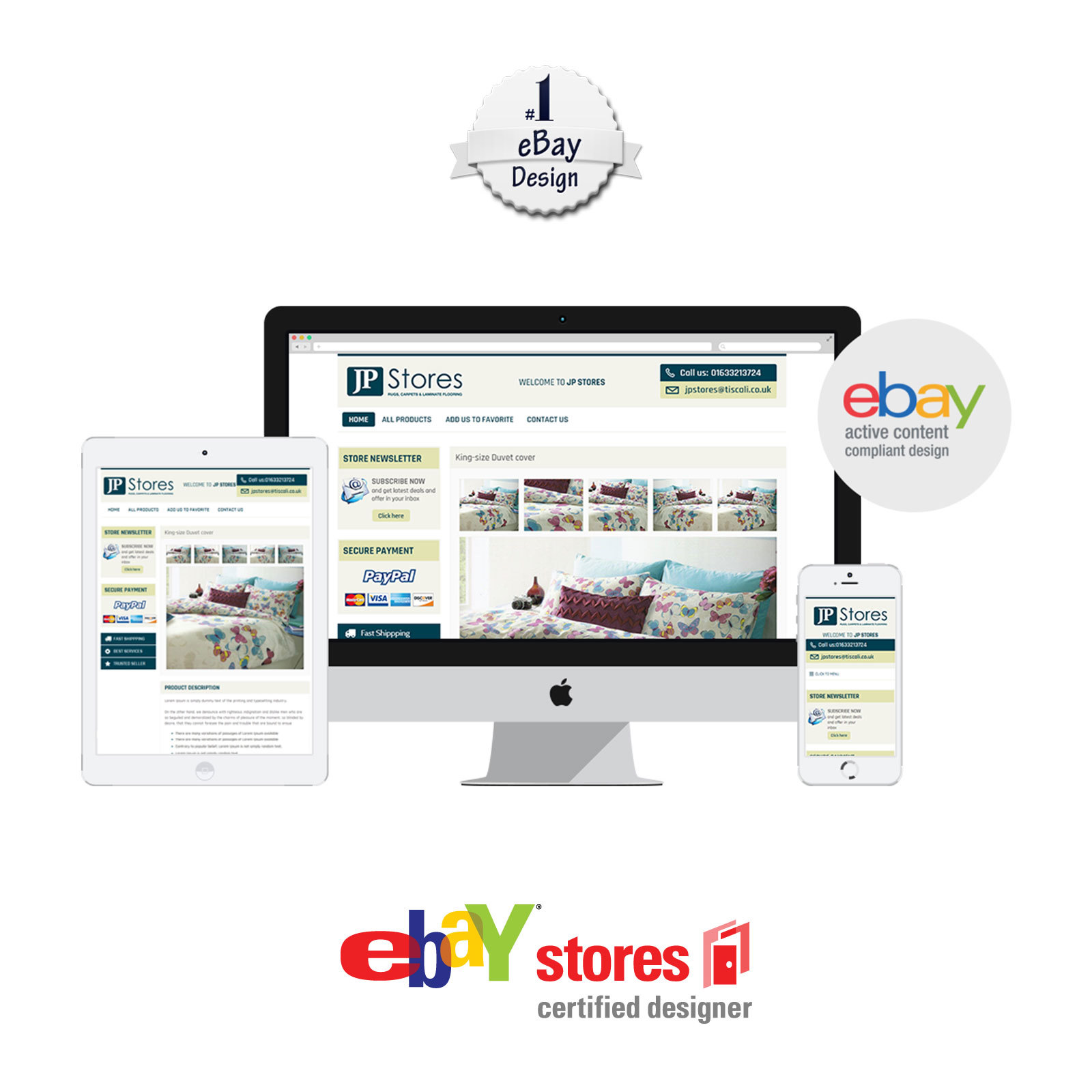 Professional Ebay Store Listing Template Package Full Dynamic FREE LOGO & BANNER