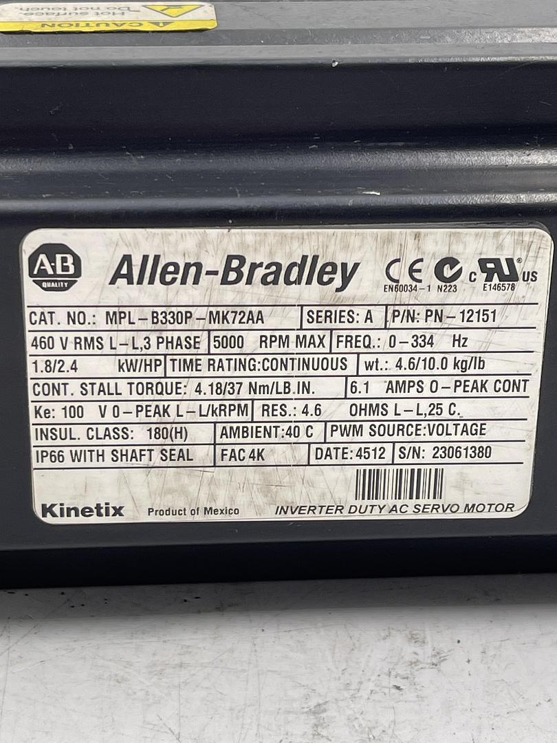 Allen-Bradley MPL-B330P-MK72AA Ser A