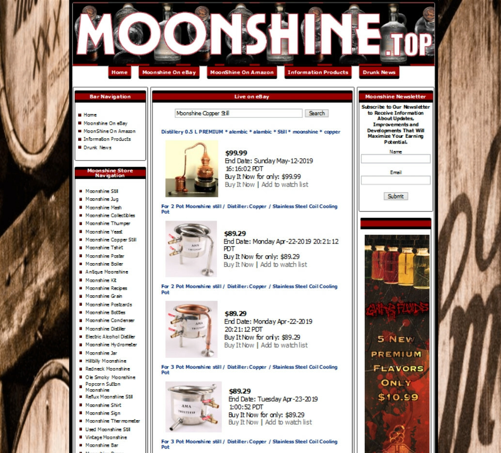MOONSHINE WHISKEY VODKA ALCOHOL DISTILLER STORE BUSINESS WEBSITE. MOONSHINE.TOP