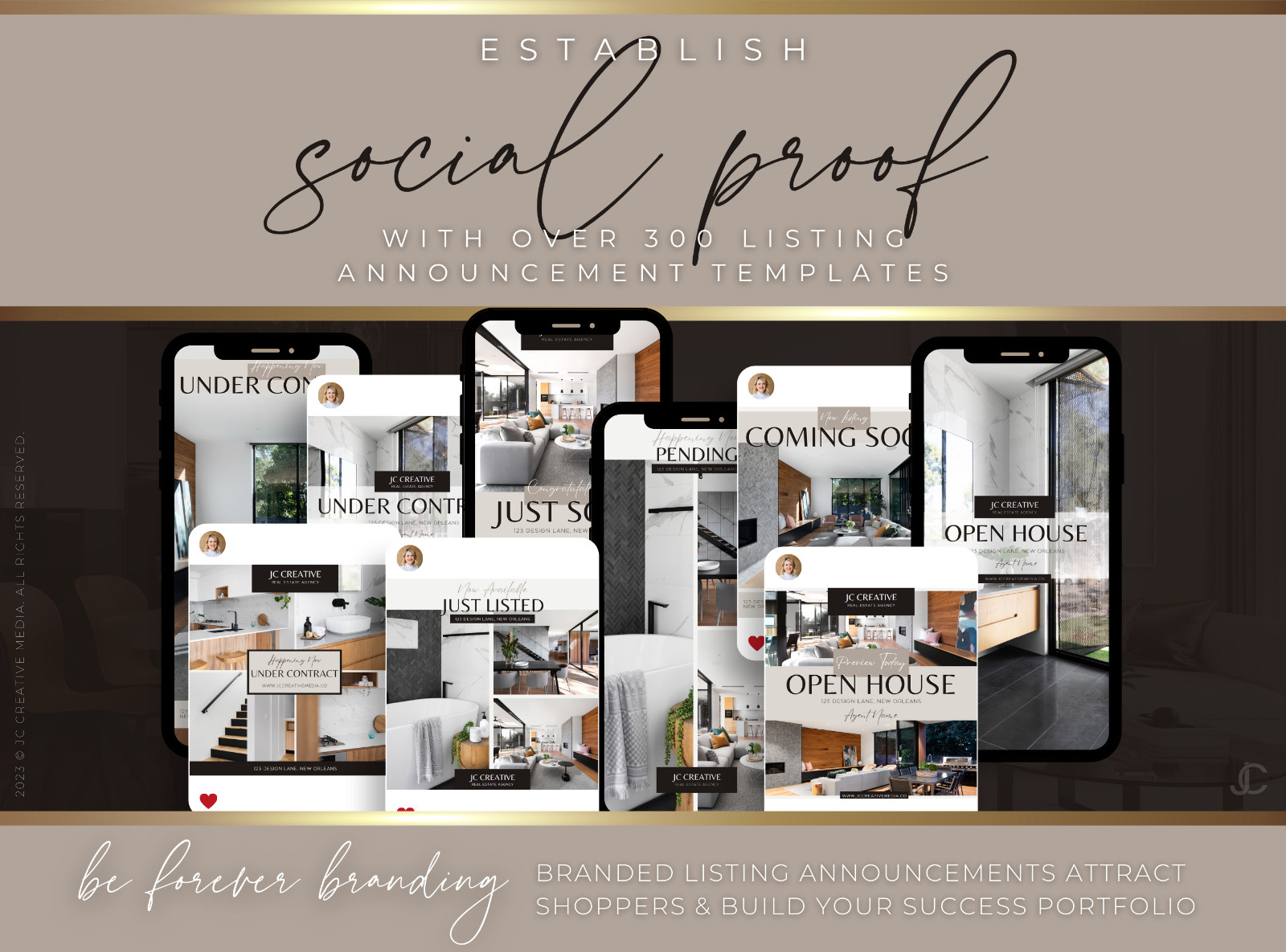 Luxury Real Estate Social Media Marketing Kit | 990+ Premium Canva Templates