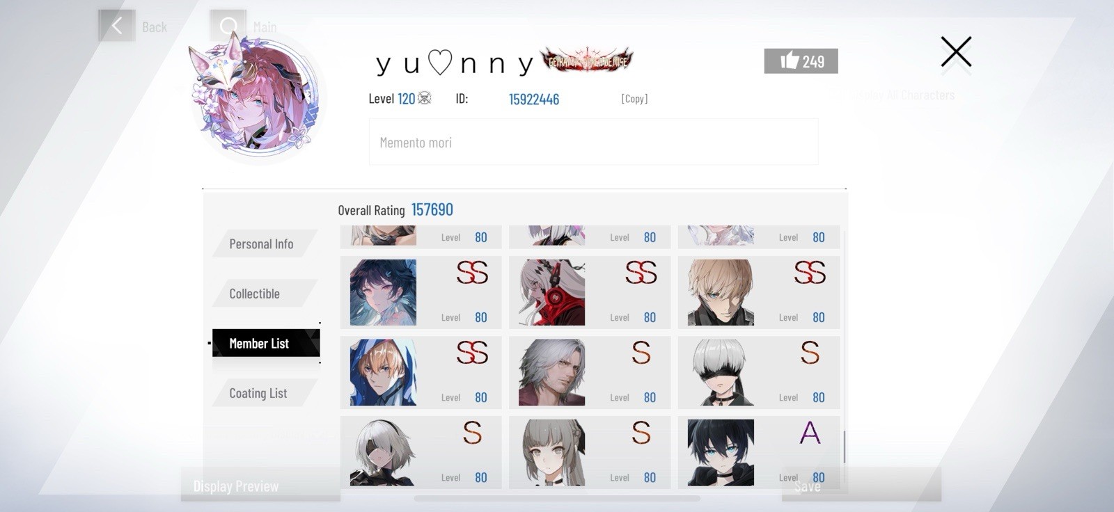 PUNISHING GRAY RAVEN GL | Premium Account Dolphin | End Game | Rank 120+ Meta