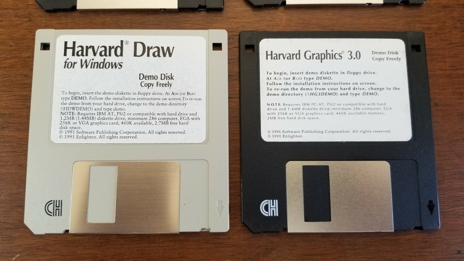 Harward Graphics Draw 4x diskettes 3.5″ 1991-93