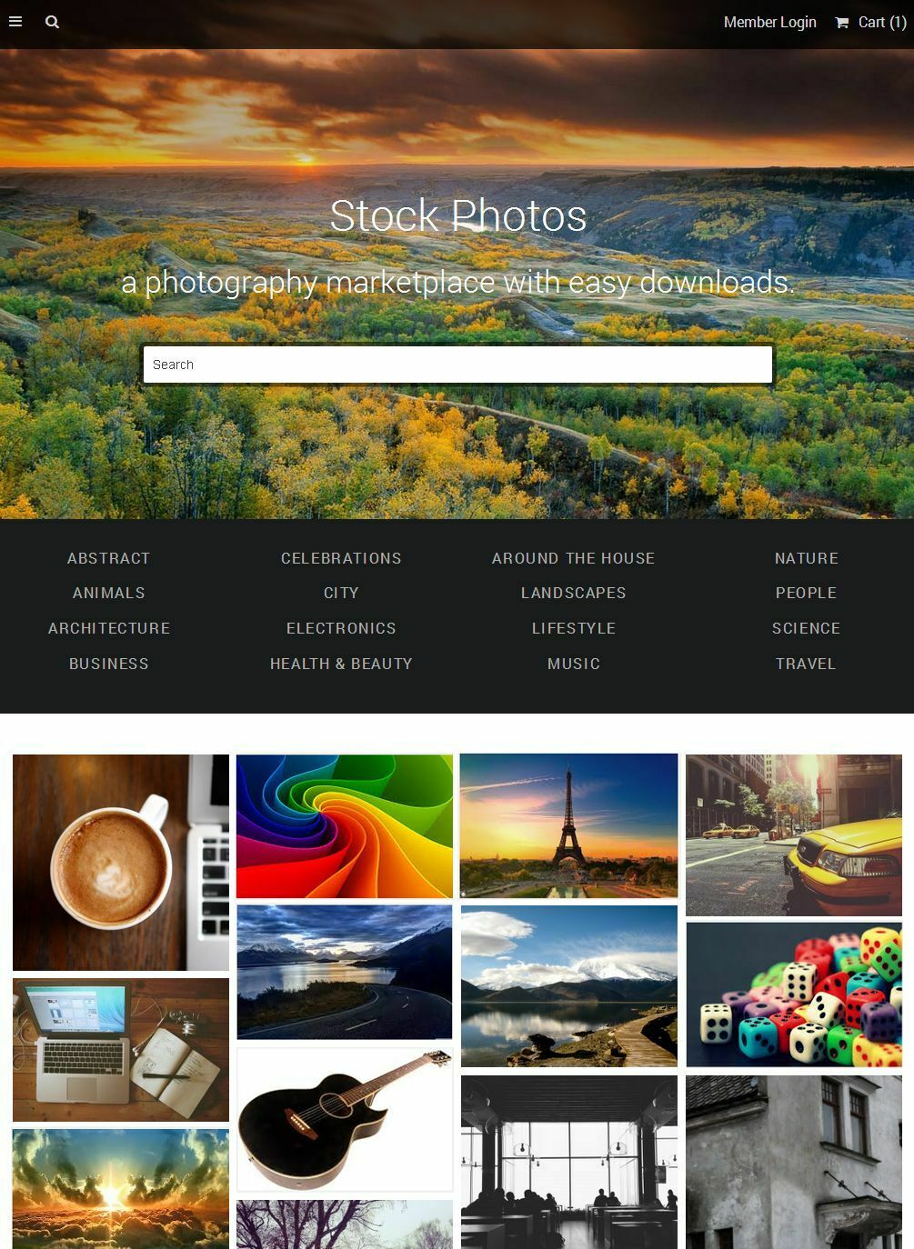 Stock Photography Marketplace Website For Sale + Free Hosting & Install
