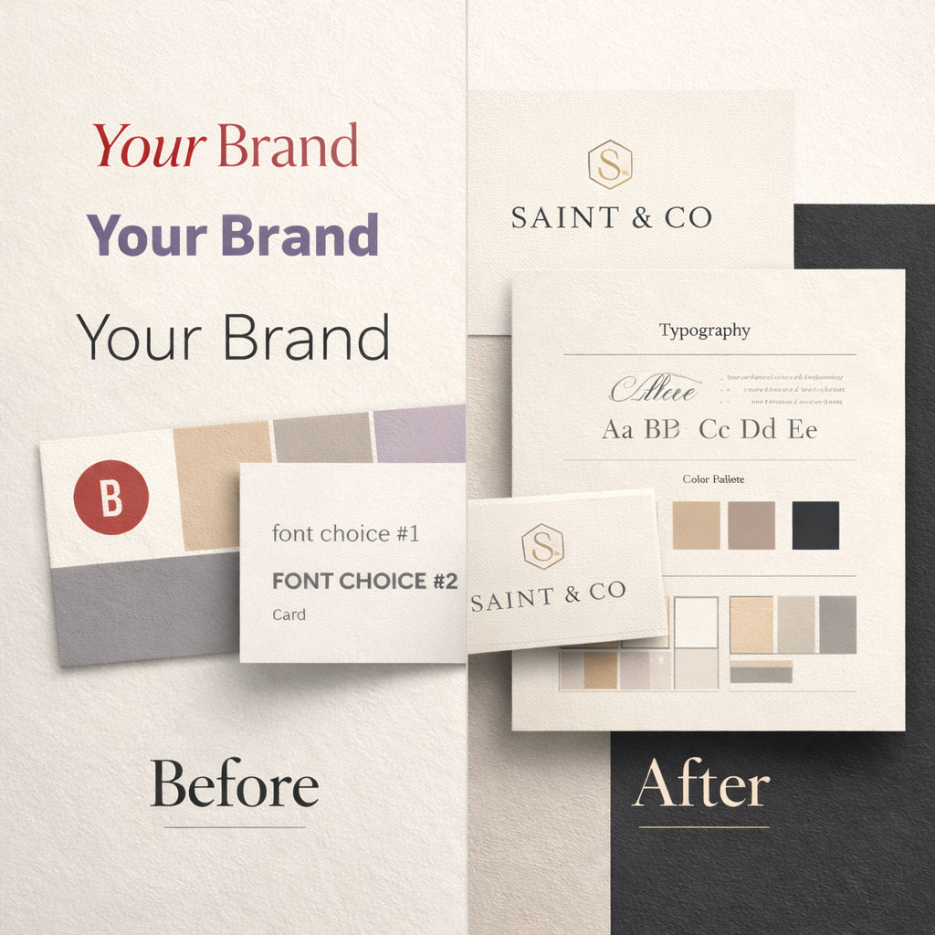 Luxury Brand Identity Bundle – Canva Brand Boards, Logo Suite & Color Systems