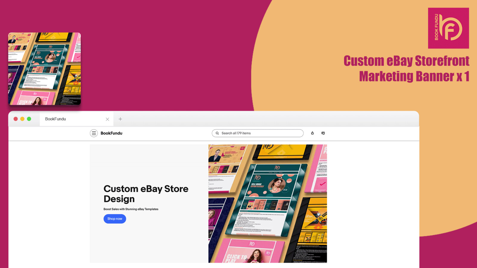Custom eBay Store Design, HTML Listing Template & Logo Package – Responsive 2025