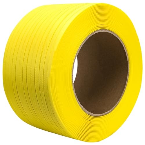Poly Strapping Roll 1/2″ x 3280′ Yellow Packaging Banding 300lb Break Strength