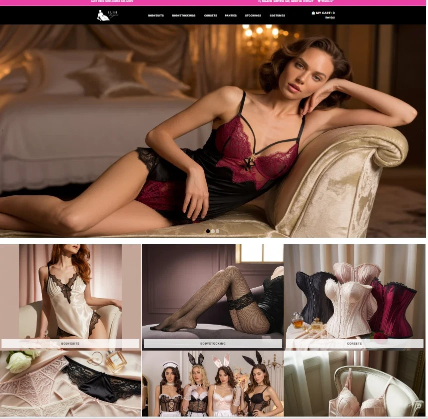 PREMIUM LINGERIE SHOPIFY DROPSHIPPING WEBSITE STORE 200 PRODUCTS