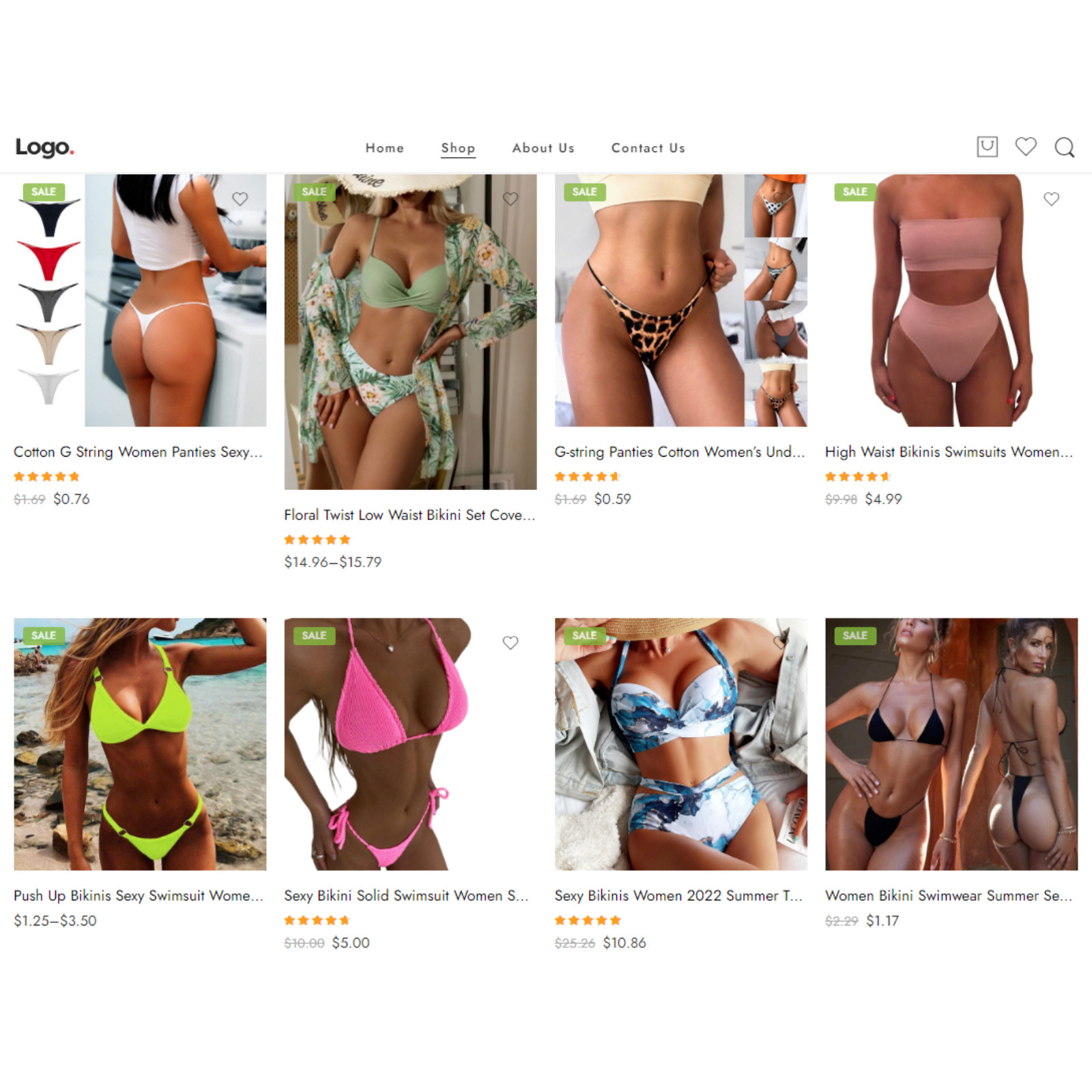 Dropshipping Website Business Affiliate Free Hosting+ Products, Bikini Swimsuits