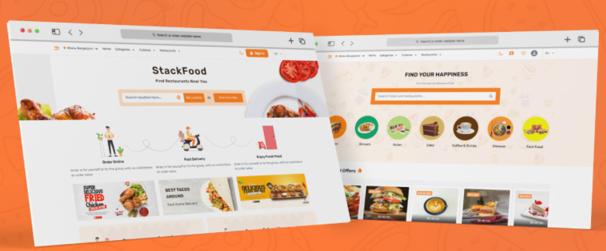 food and Restaurant website /mobile app ! INSTANT DELIVERY