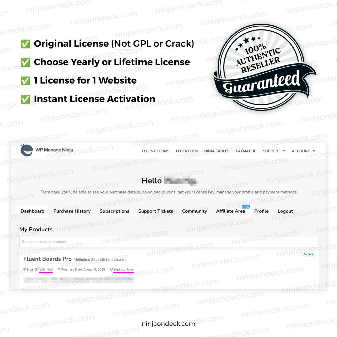 🥷 Fluent Boards Pro Official License ‒ Lifetime / Yearly