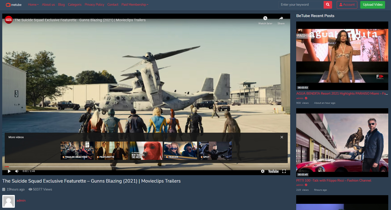 Video Website – Free Installation + Hosting + SSL