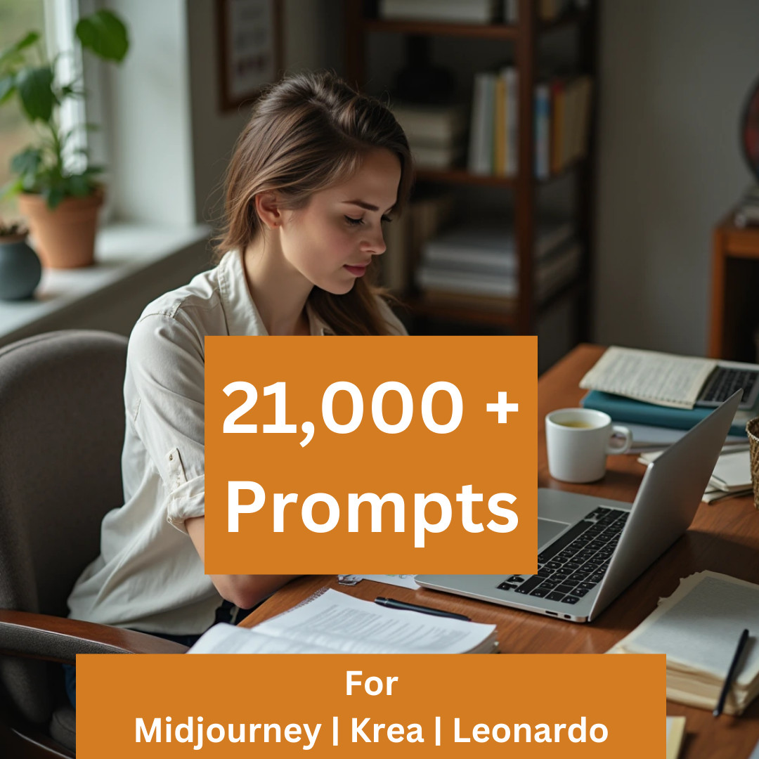 21,000+ Midjourney, Leonardo, Krea AI Prompts