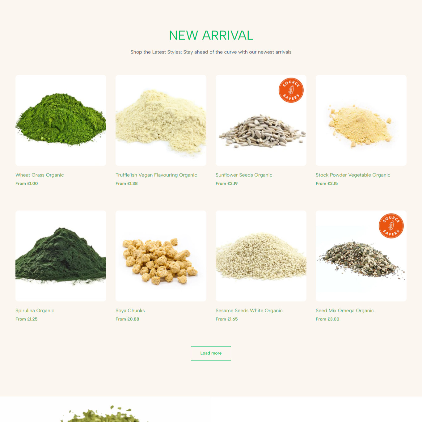 Ready-made Organic Food Shopify Store with UK Supplier