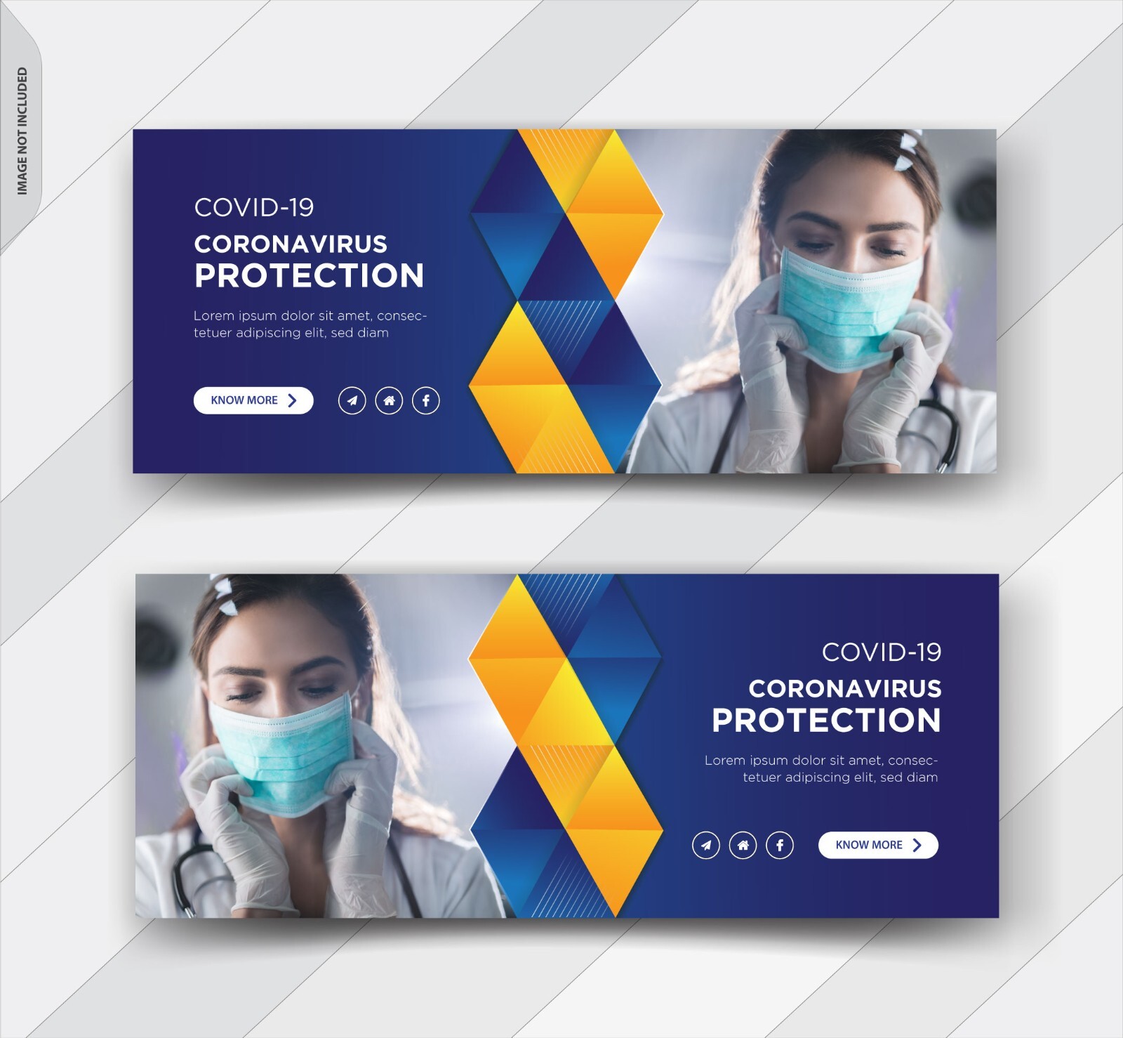 Facebook Social Media Post Templates Kit 70 eps, jpg Banners, Covers