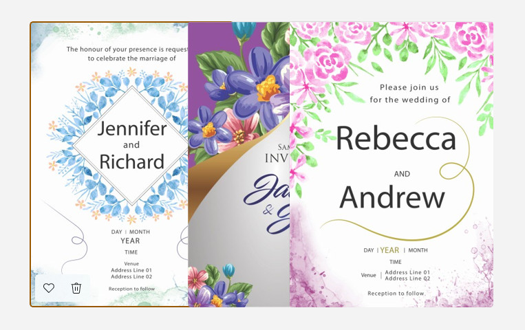 Wedding Invitation Templates 1300 High Quality Vector & jpg Fully Editable