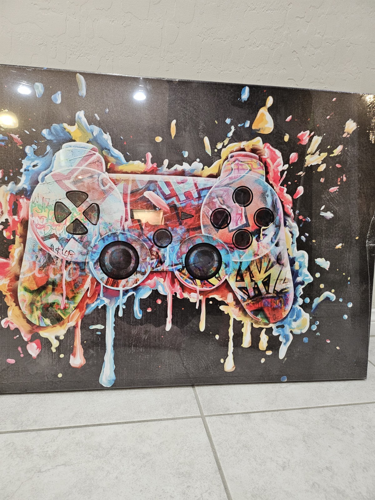 Gamer Wall Decor Painting FRAMED Canvas Print