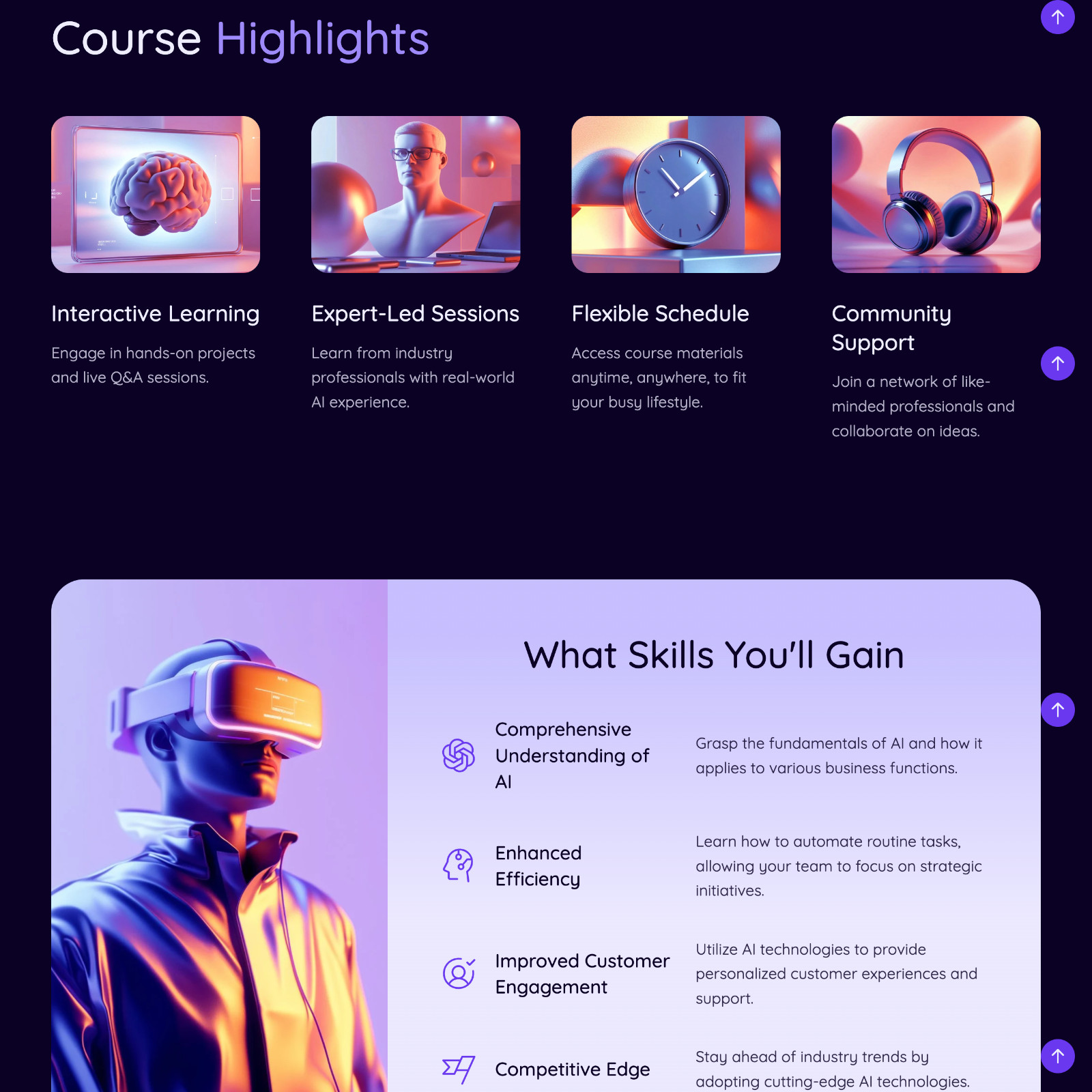AI Course Website Design with Free VPS Web Hosting and Installation