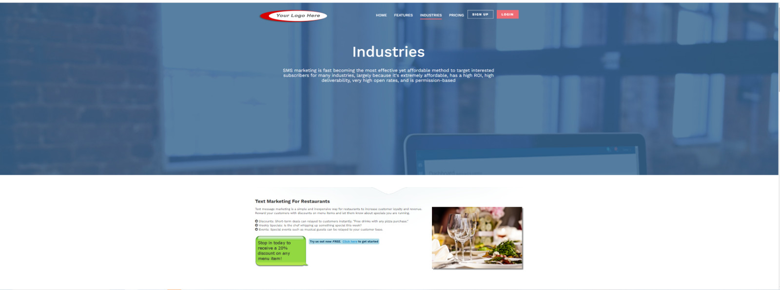 Professional website with Bulk SMS System